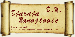 Đurđa Manojlović vizit kartica